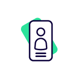 Profil avec aplat vert