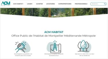 Interface portail des services ACM Habitat 