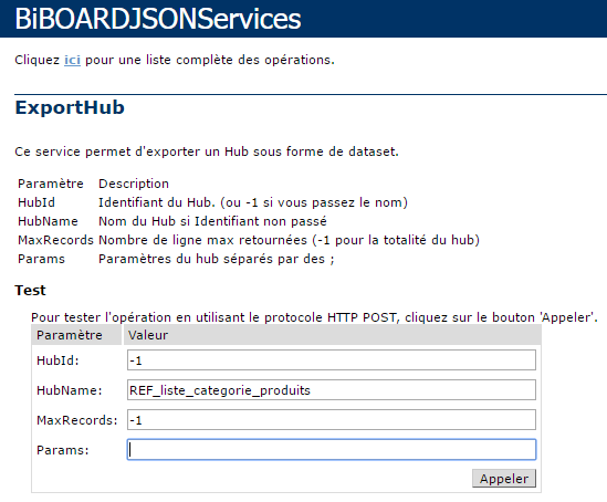 Json BiBoard Export Hub