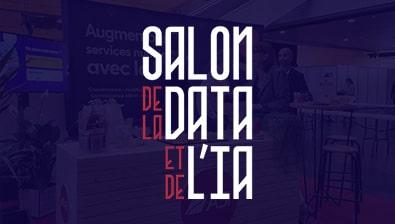 Logo du Salon de la Data et de l'IA fond bleu