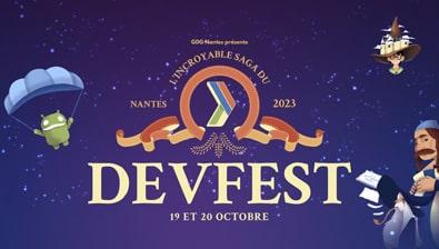 Affiche du festival de développeurs 2023 à Nantes